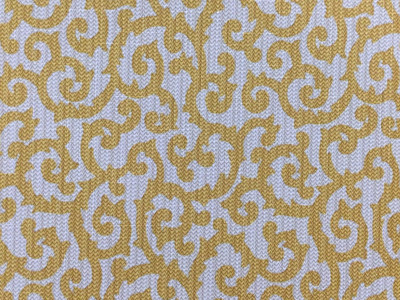 Yellow Scrollwork Fabric