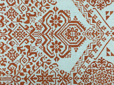 Orange Aztec Fabric