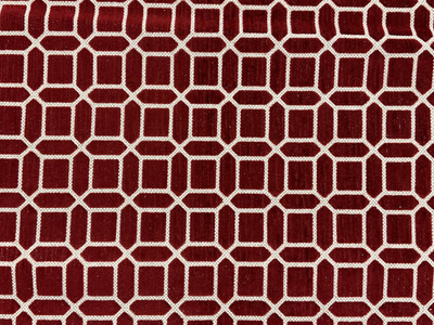 Red Geometrics Fabric