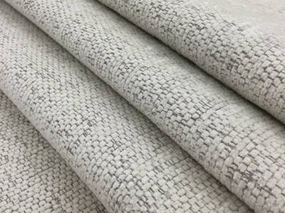 White Chenille upholstery fabric