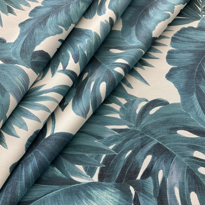 Comersan Fabrics Palmeiras Duck Blue | Lightweight Duck Fabric | Home Decor Fabric | 55" Wide