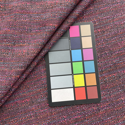 Variegated Weave in Pink / Blue / Orange | Upholstery Fabric | 100% Polyester | Medium Weight | 54 " Wide | Sold BTY