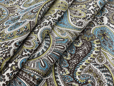 Blue Paisley Fabric