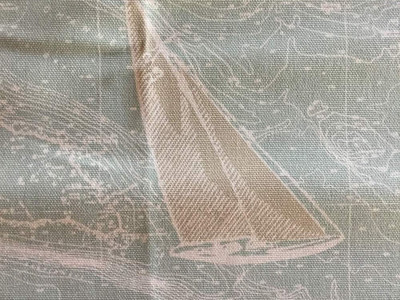 Gray Nautical / Beach Fabric