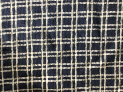 Black And Beige Plaid Fabric