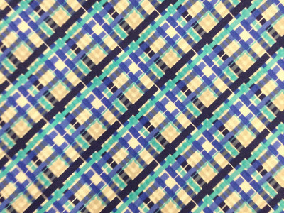 White Plaid Fabric