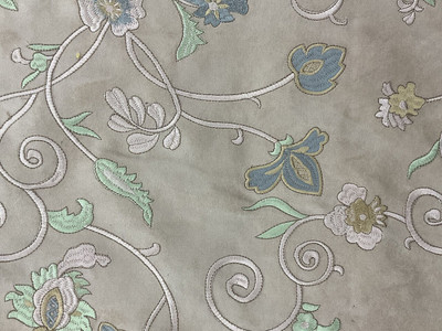 Blue Embroidery Fabric