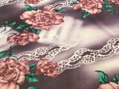 Purple Scrollwork Fabric
