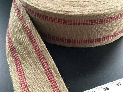 Letsinstyle 25 Yards 0.39 Inch Wide Heavy Duty Nylon Webbing Straps, Beige Natrual Cotton Webbings For
