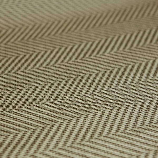 Golden Tan / Brown Grosgrain Herringbone Upholstery Fabric By The Yard 54"W