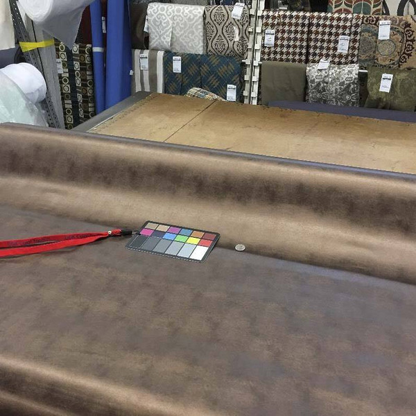 Bronze Metallic Brown Faux Leather Upholstery Vinyl Fabric By The Yard 54"W