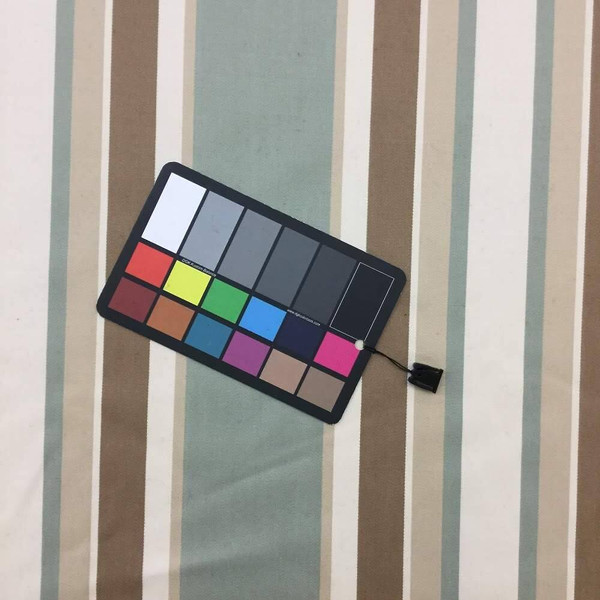 Tan & Sage Green Stripe 100% Wool Fabric | Designer Curtain