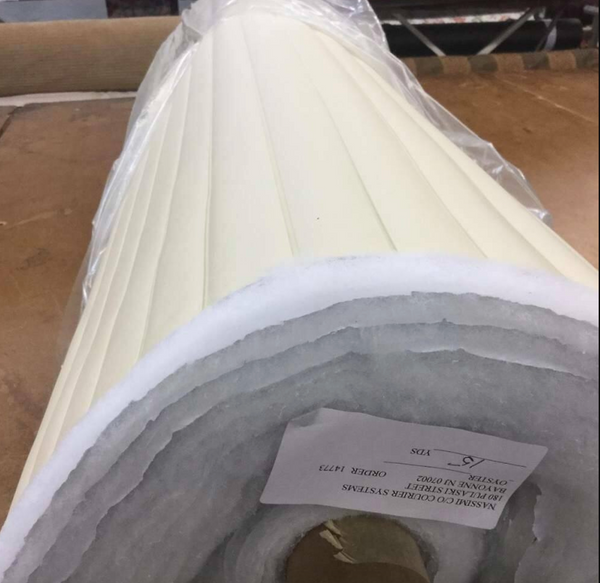 Seaquest Roll N Pleat | Pearl Oyster Off White | PLEATED MARINE VINYL Fabric | SUN + SALT PROOF | 54 wide | By the Yard