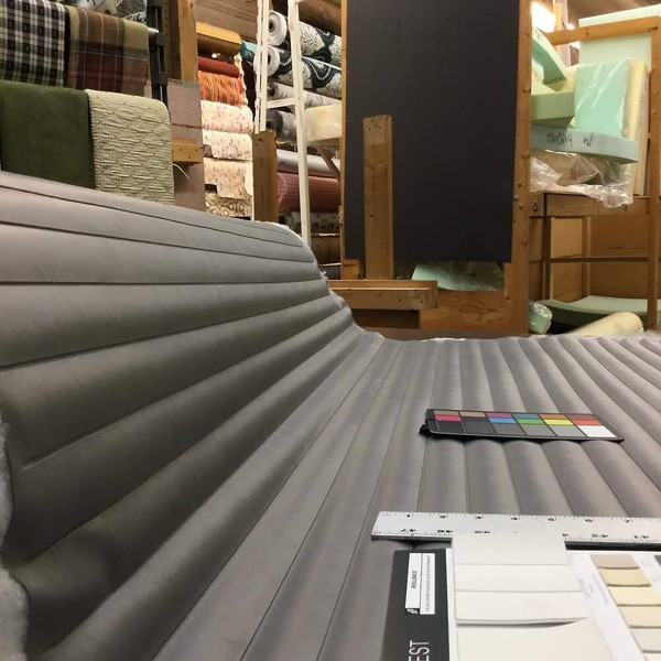 Seaquest Roll N Pleat | Smoke Grey | PLEATED MARINE VINYL Fabric | PSQ-026 | SUN + SALT PROOF | 54 wide | By the Yard