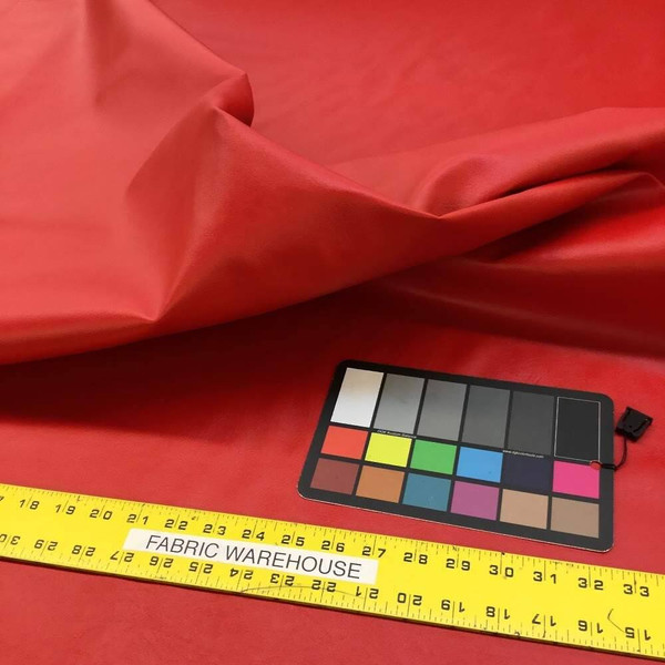 Red Upholstery Vinyl Fabric Sold By The Yard.   54"W.