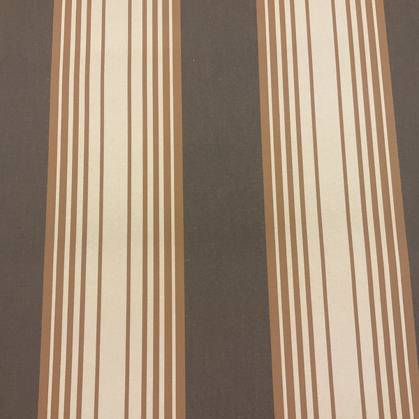 Brown and Beige Striped Vintage Sunbrella | Awning Weight | 46Inch Fabric