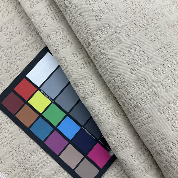 Geometric Pattern in Tan Upholstery Fabric | 54" | By the Yard | Extra Durable