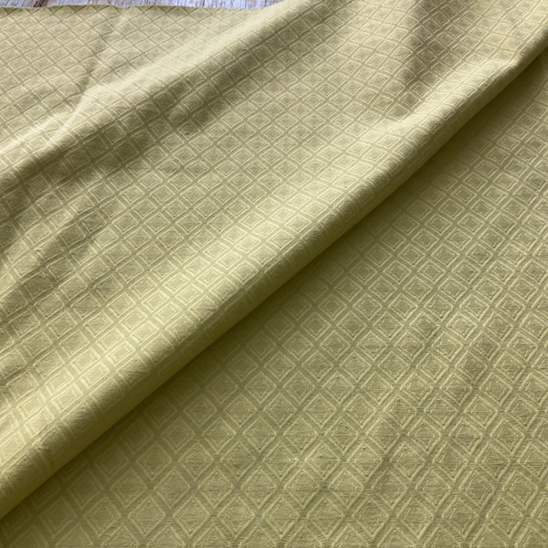 Geometric Diamonds in Butter Yellow Upholstery Fabric | 54"W | BTY | Durable