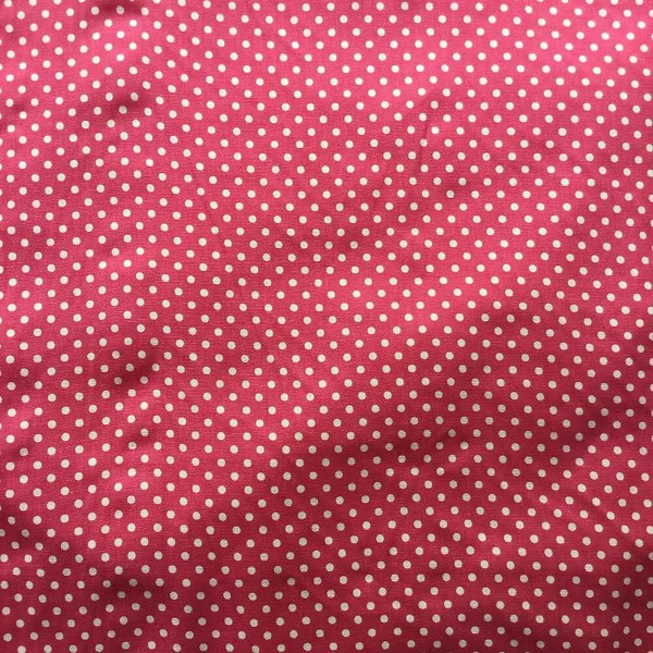 Petite Polka Dots in Pink and White Home Decor Fabric | 54" Wide | By the Yard