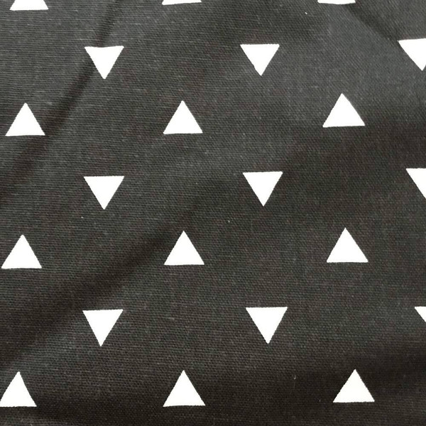 Scattered Triangles Black and White | Home Decor Fabric | 54" Wide | By the Yard