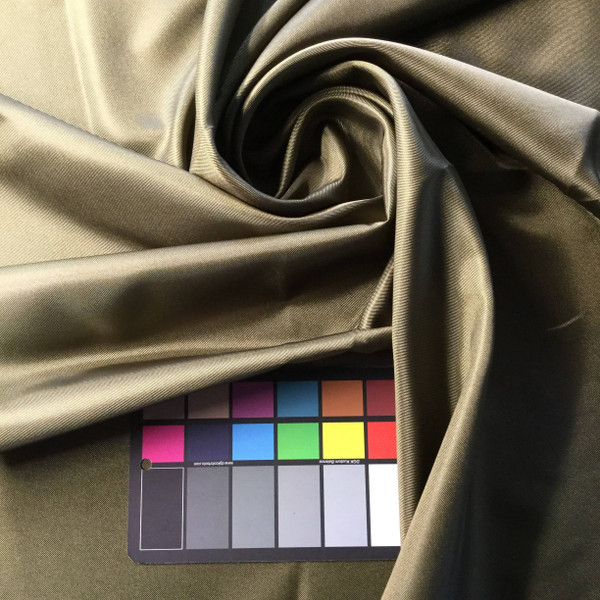 Olive Green Satin Fabric | Woven Poly | Apparel Linings Lingerie Drapes Crafts