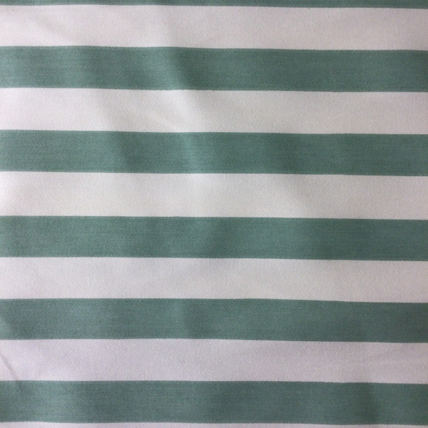 Green / White Vertical Stripes | Home Decor Fabric | Upholstery / Drapery | 54" Wide | By the Yard