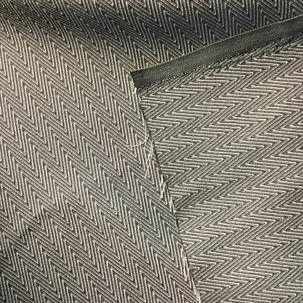 Black and White Herringbone Gabardine Fabric | Poly Cotton Twill Weave | Apparel Pants Skirts Suit