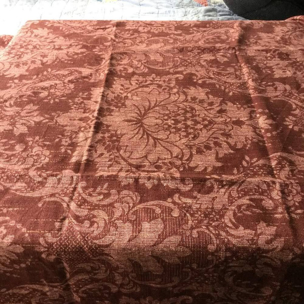 Damask in Reddish Purple | Home Decor Fabric | Wallquest | 56 Wide | By the Yard