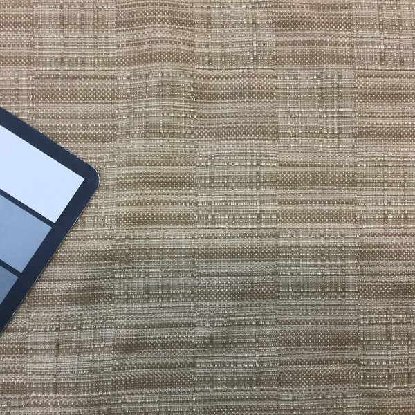 Geometric Checkerboard Weave in Tan | Upholstery Fabric | 56 Wide | By the Yard