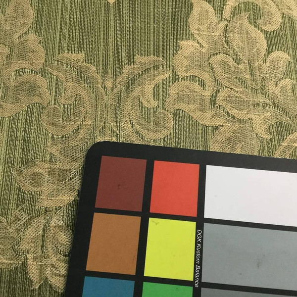 Olive Green and Tan Large Scale Damask | Drapery / Upholstery Fabric | 54 Wide