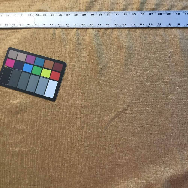 Gold Crinkle Texture  Polyester Silky Solid Fabric | Apparel | Dresses | Tops | Lining | By The Yard | 60 inch wide