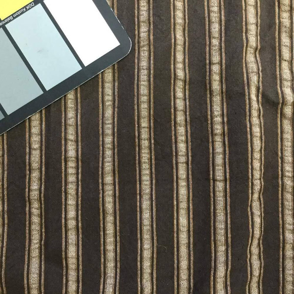 Brown and Tan Vertical Stripes | Slipcover / Upholstery Fabric | 54 W | BTY