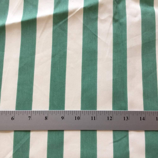 Vertical Stripes in Green and Tan | Home Decor Fabric | 54 Wide | By the Yard