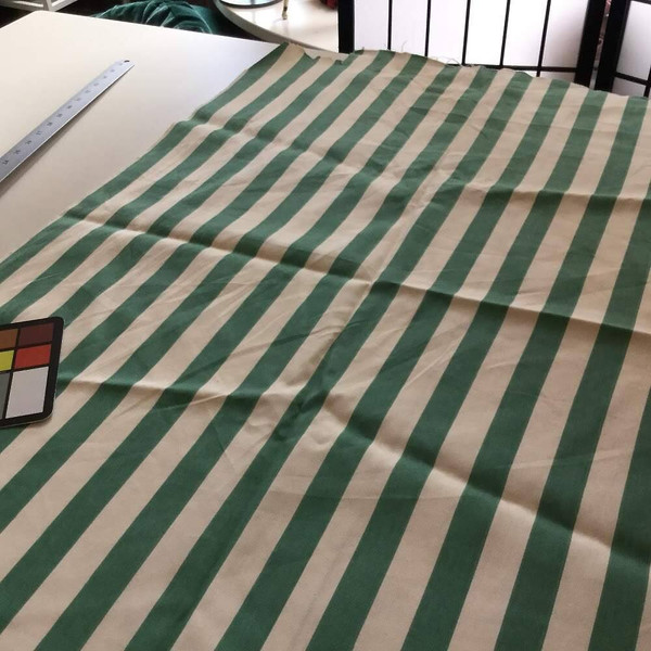 Vertical Stripes in Green and Tan | Home Decor Fabric | 54 Wide | By the Yard