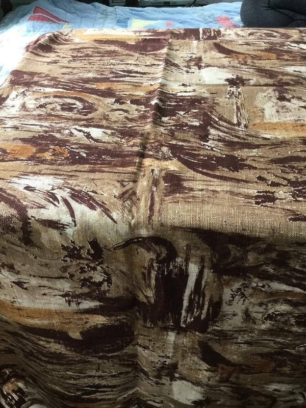 Abstract Paint in Brown and Tan | Home Decor Fabric | 53 Wide | By the Yard
