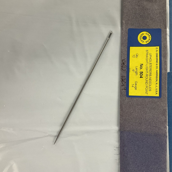 Osborne 504 Upholsterer Needle. 14 gauge - 6 inches long
