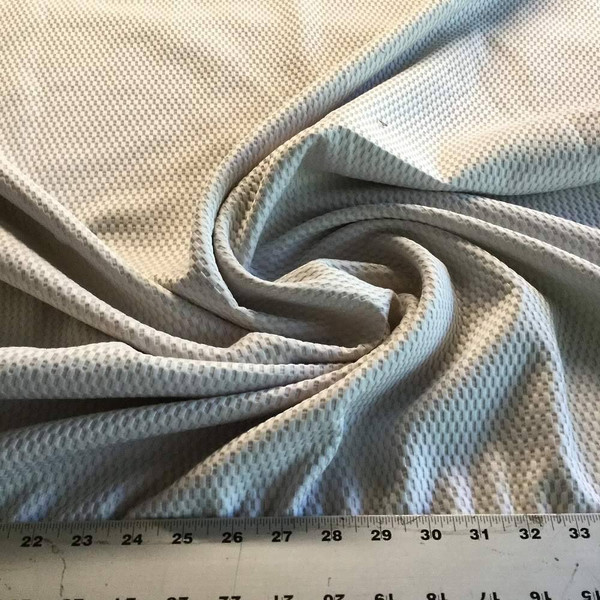 Solid Ivory with Sort Of Check Design | Drapery Fabric | 68 Wide | By the Yard