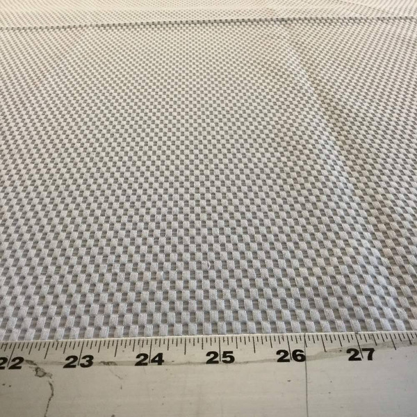 Solid Ivory with Sort Of Check Design | Drapery Fabric | 68 Wide | By the Yard