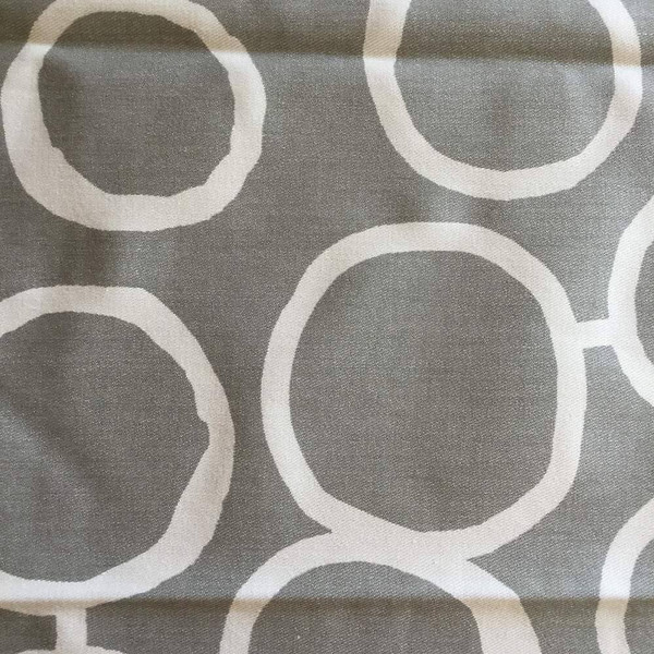 Modern Gray with White Circles | Home Decor Fabric | Premier Prints | 54 Wide | BTY
