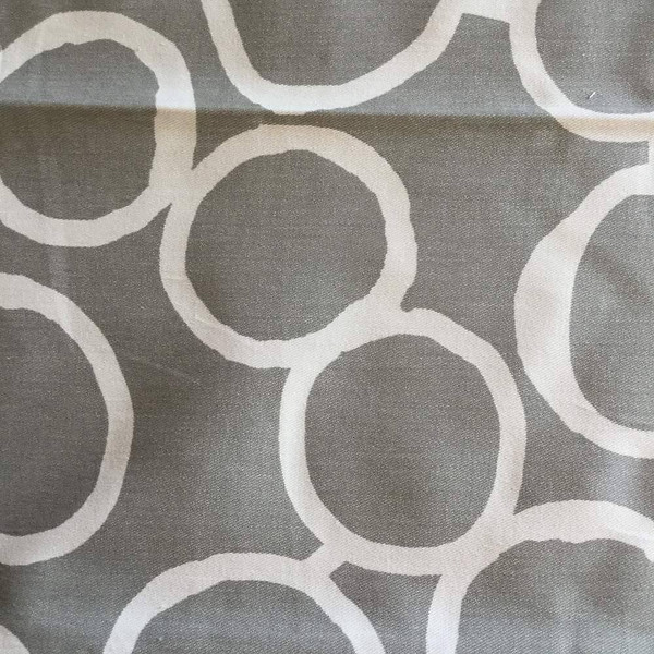 Modern Gray with White Circles | Home Decor Fabric | Premier Prints | 54 Wide | BTY