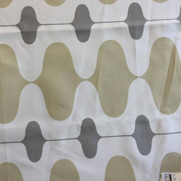 Modern Ogee in Tan, White and Gray | Outdoor Upholstery Fabric | 54 Wide | BTY