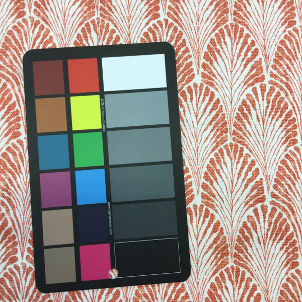 Fish Scale Geometric in Muted Red and White | Home Decor Fabric | 56 Wide | BTY