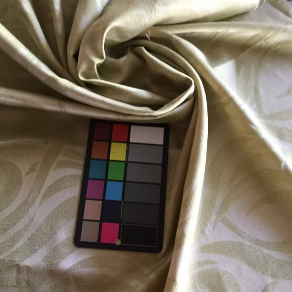 Flourishes in green | Sateen Drapery Fabric | 56 Wide | By the Yard | Nice Drape