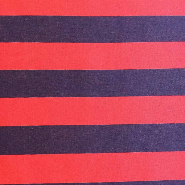 Sunbrella Rugby Stripe Nave/Red | Furniture Weight Fabric | 54 Wide | BTY | 4168-0054