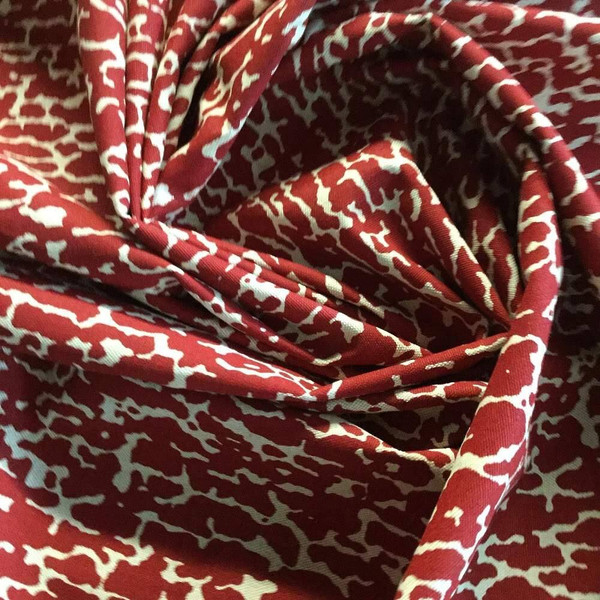 Abstract Red and Natural | Premier Prints | Home Decor Fabric | 54 Wide | BTY