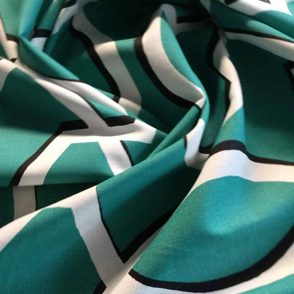 Shadowed Lattice Ocean Green / White | Premier Prints | Home Decor Fabric | 54 W
