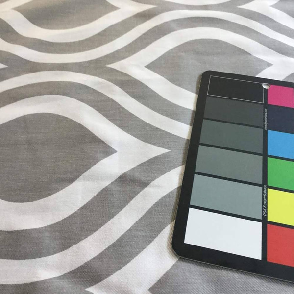 Large Scale Ogee | Gray / White | Premier Prints | Home Decor Fabric | 54 Wide