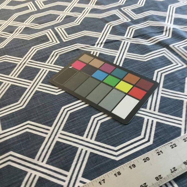 Lattice in Denim Blue and White | Premier Prints | Home Decor Fabric | 54 Wide