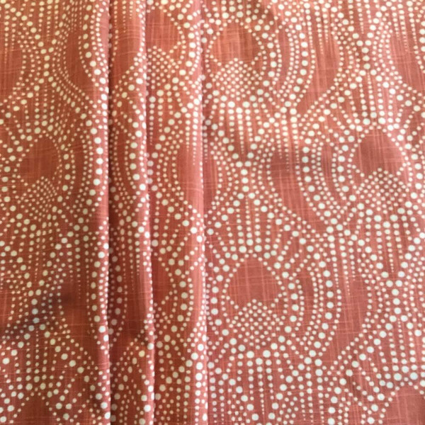 Dotted Ogee in Muted Red / White | Premier Prints | Home Decor Fabric | 54 Wide