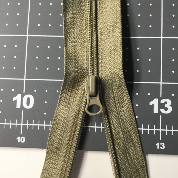29.5 Inch Light Army Green non-Separating  Zipper | Single Pull |